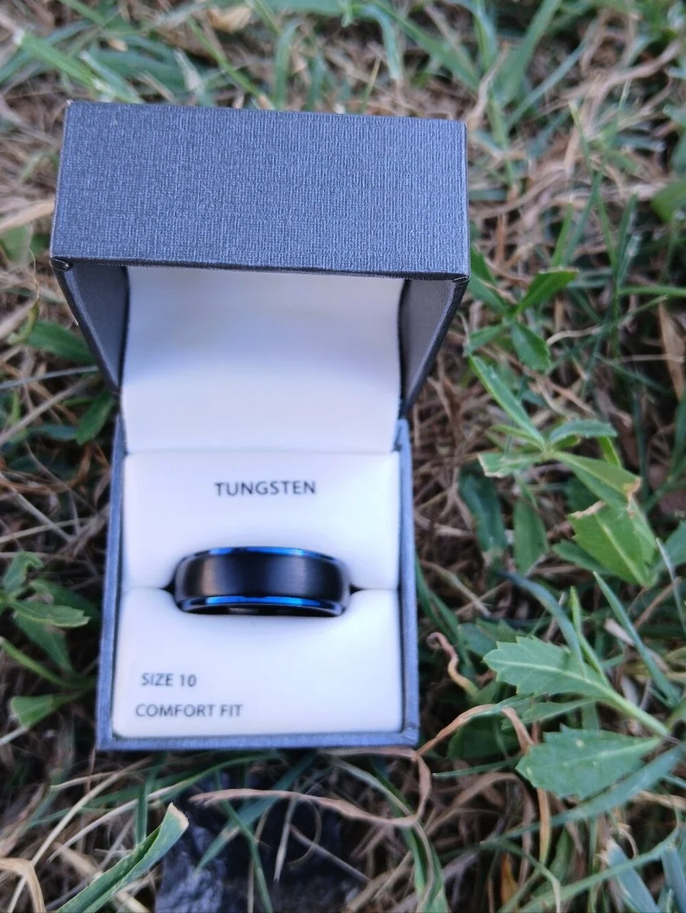 Mens Tungsten Ring Sz 10